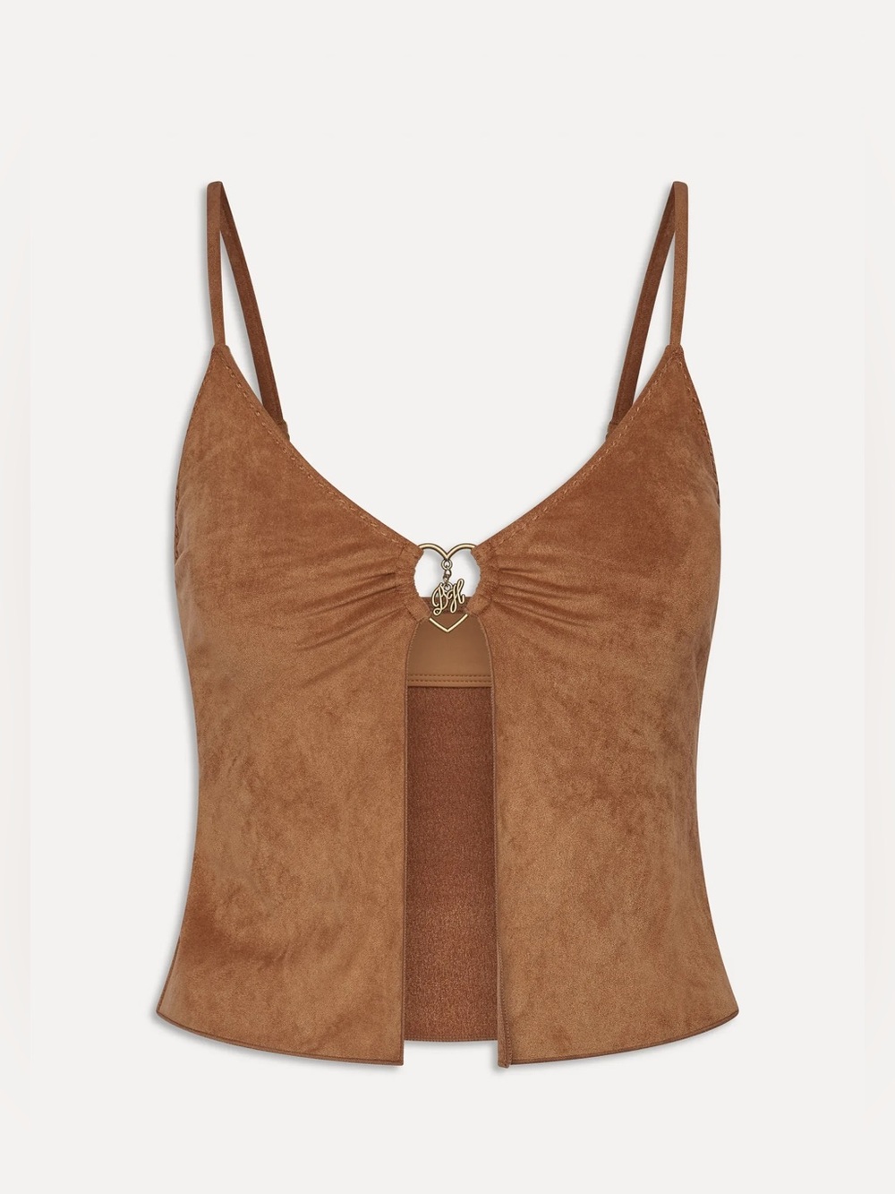 Frankie’s Bikinis x Bella Hadid Lucy Suede Tankini Top Size XS - Picture 3 of 7